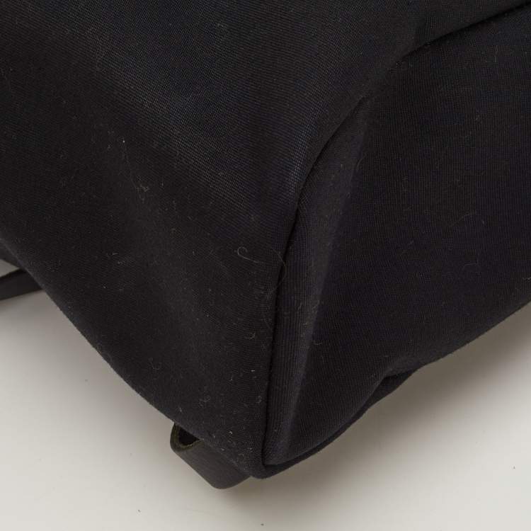 Pre Owned Hermes Herbag Black Toile Canvas and Vache Hunter 2-in-1 Backpack