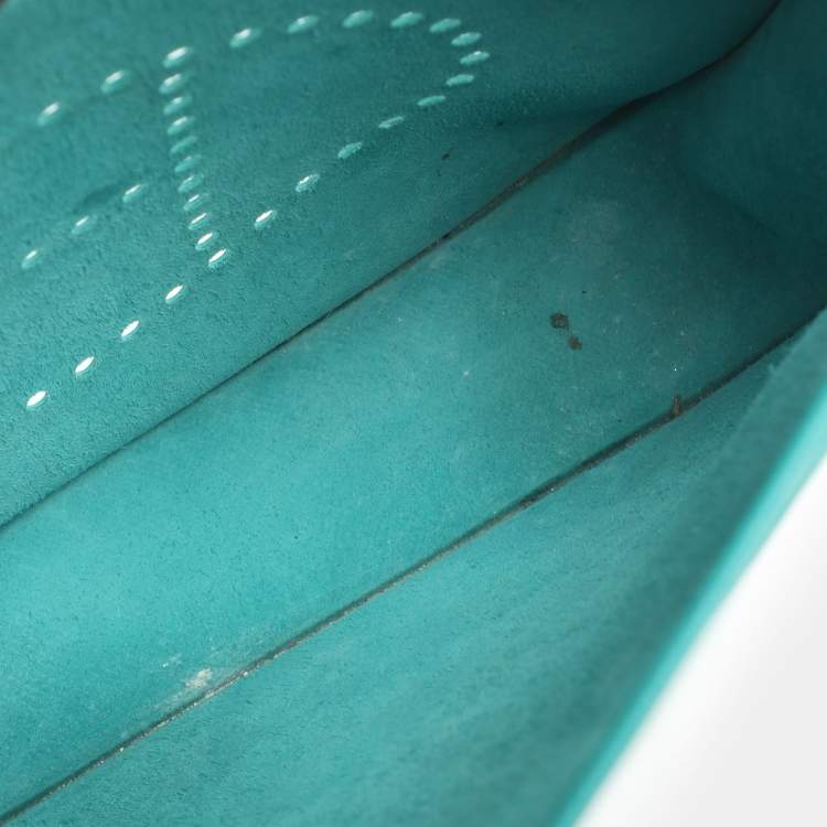 Pre Owned Hermes Evelyne 29 III PM Malachite Epsom Leather Bag