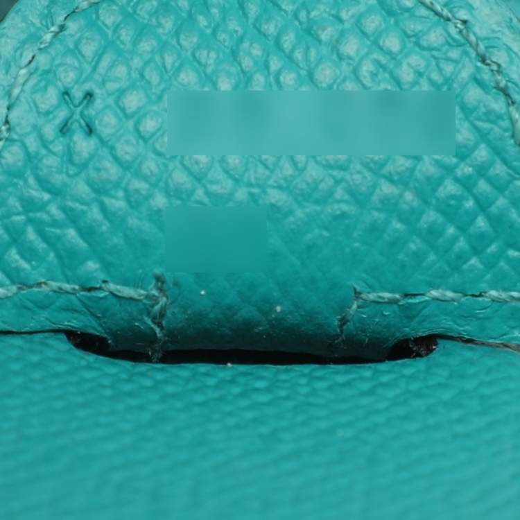 Pre Owned Hermes Evelyne 29 III PM Malachite Epsom Leather Bag