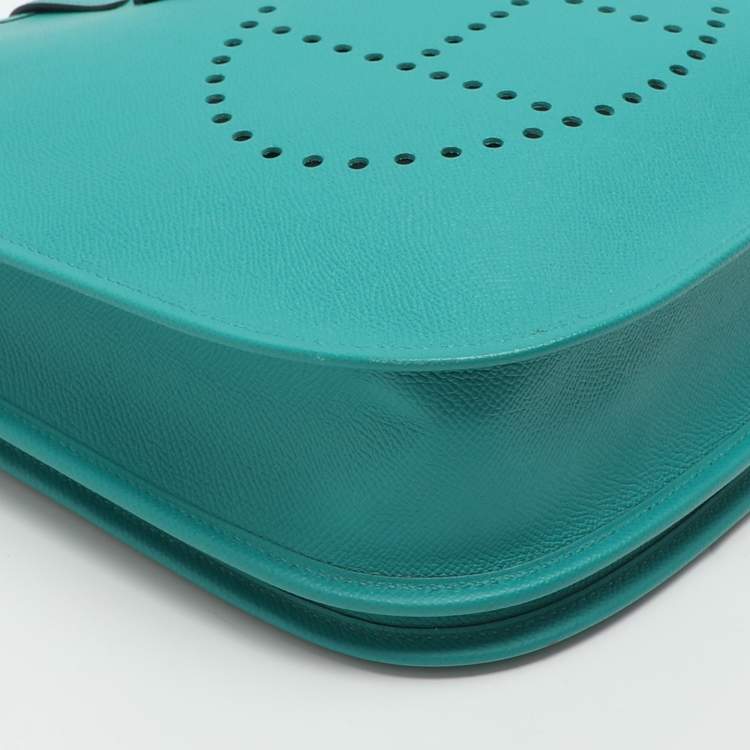 Pre Owned Hermes Evelyne 29 III PM Malachite Epsom Leather Bag