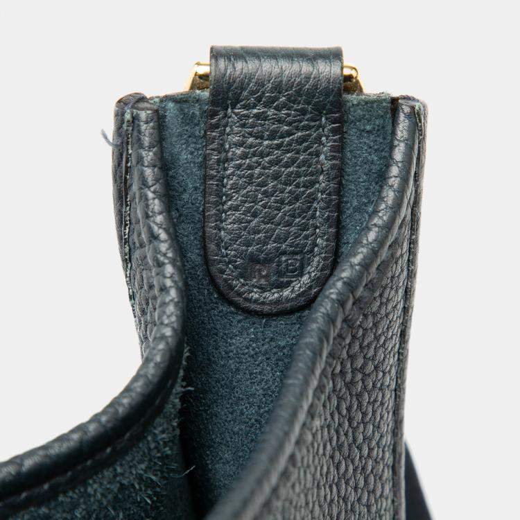 Pre Owned Hermes Blue Clemence Evelyne I GM