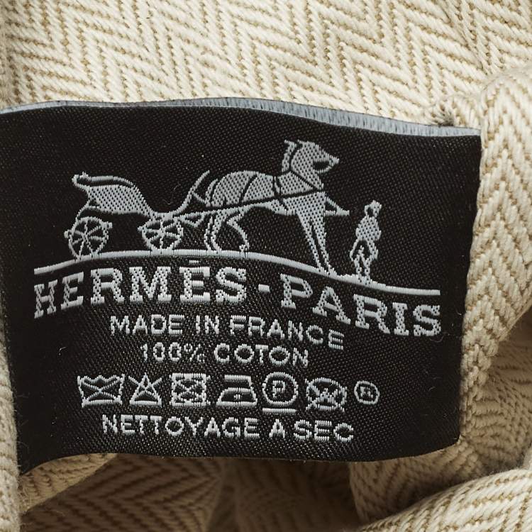 Pre Owned Hermès Bride-a-Brac Large Orange Feu Canvas Pouch