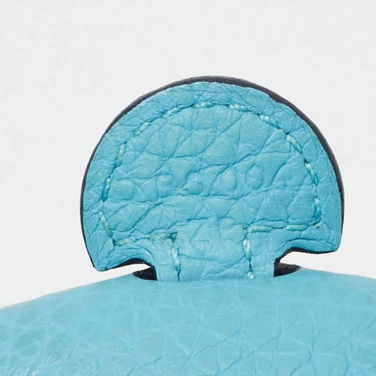 Pre Owned Hermes Evelyne Amazone TPM Bleu du Nord/Vert Verone Taurillon Clemence Leather Crossbody Bag