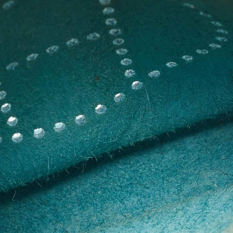 Pre Owned Hermes Evelyne Amazone TPM Bleu du Nord/Vert Verone Taurillon Clemence Leather Crossbody Bag