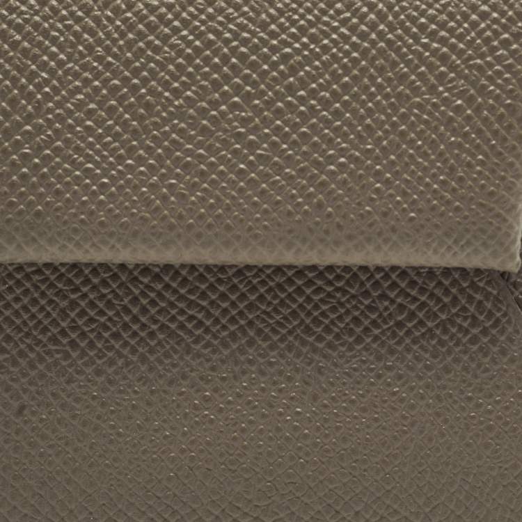 Pre Owned Hermes Bastia Etoupe Epsom Leather Change Purse