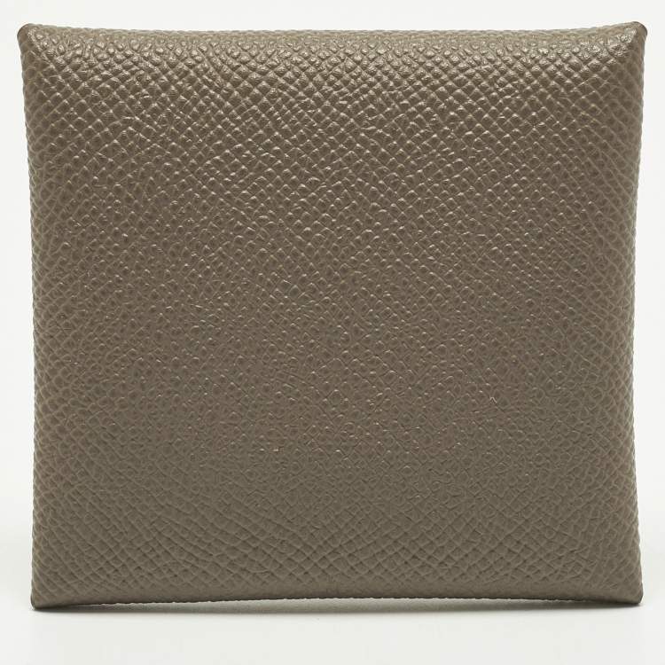 Pre Owned Hermes Bastia Etoupe Epsom Leather Change Purse
