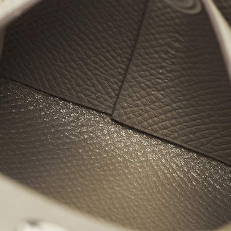 Pre Owned Hermes Bastia Etoupe Epsom Leather Change Purse