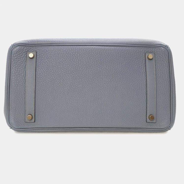 Pre Owned Hermes Blue Togo Birkin Retourne 35