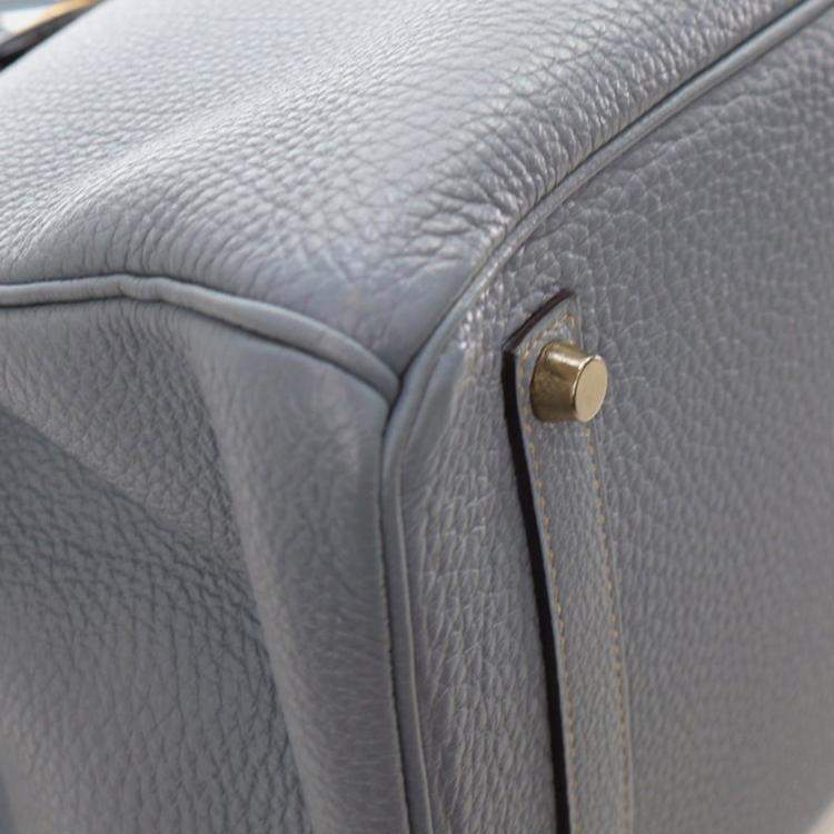 Pre Owned Hermes Blue Togo Birkin Retourne 35