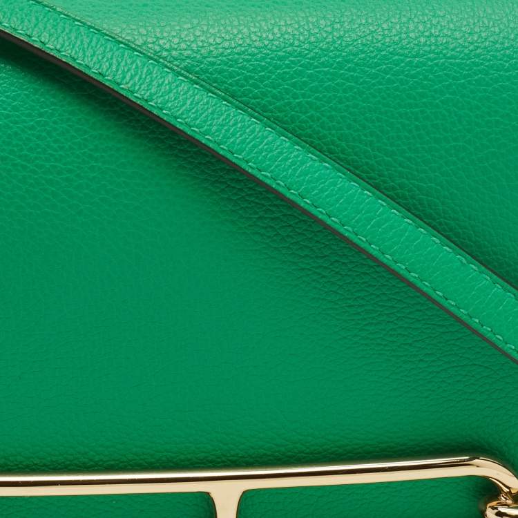 Pre Owned Hermes Roulis Mini Menthe Evercolor Leather Crossbody Bag