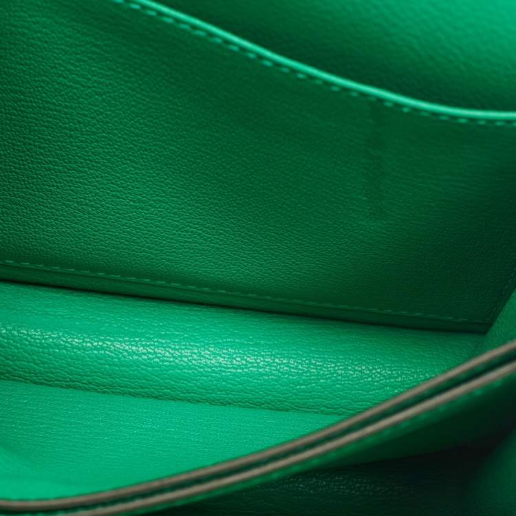 Pre Owned Hermes Roulis Mini Menthe Evercolor Leather Crossbody Bag