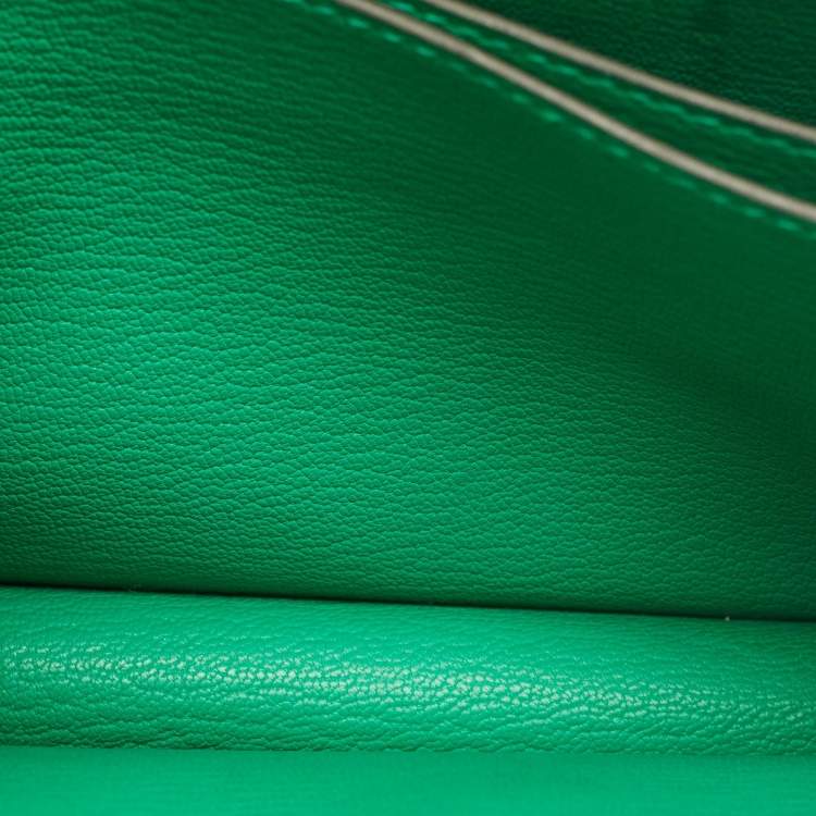 Pre Owned Hermes Roulis Mini Menthe Evercolor Leather Crossbody Bag