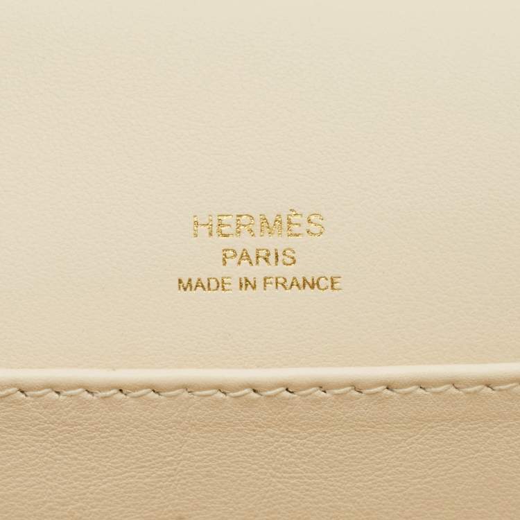 Pre Owned Hermes Geta Gold Finish Nata Chevre Mysore Leather Shoulder Bag