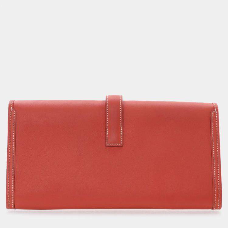 Pre Owned Hermes Red Orange Swift Jige Elan 29 