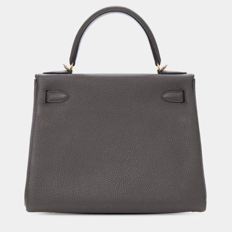 Pre Owned Hermes Grey Togo Kelly II Retourne 28