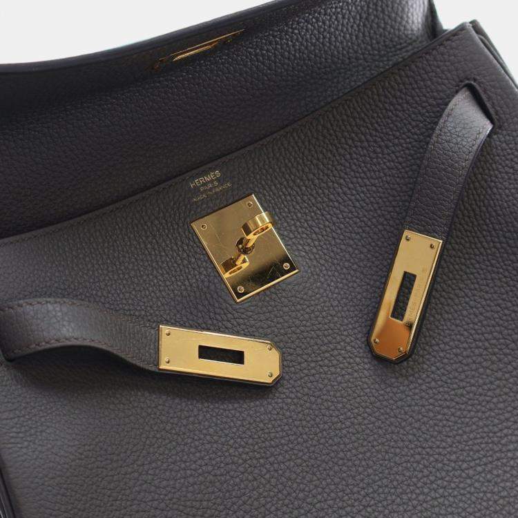 Pre Owned Hermes Grey Togo Kelly II Retourne 28