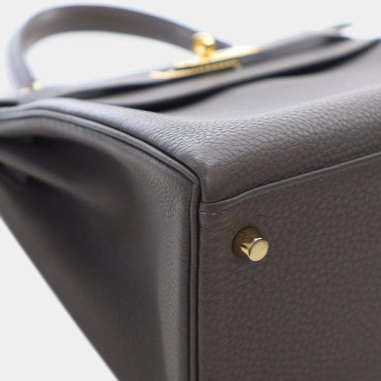 Pre Owned Hermes Grey Togo Kelly II Retourne 28