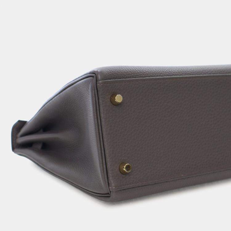 Pre Owned Hermes Grey Togo Kelly II Retourne 28