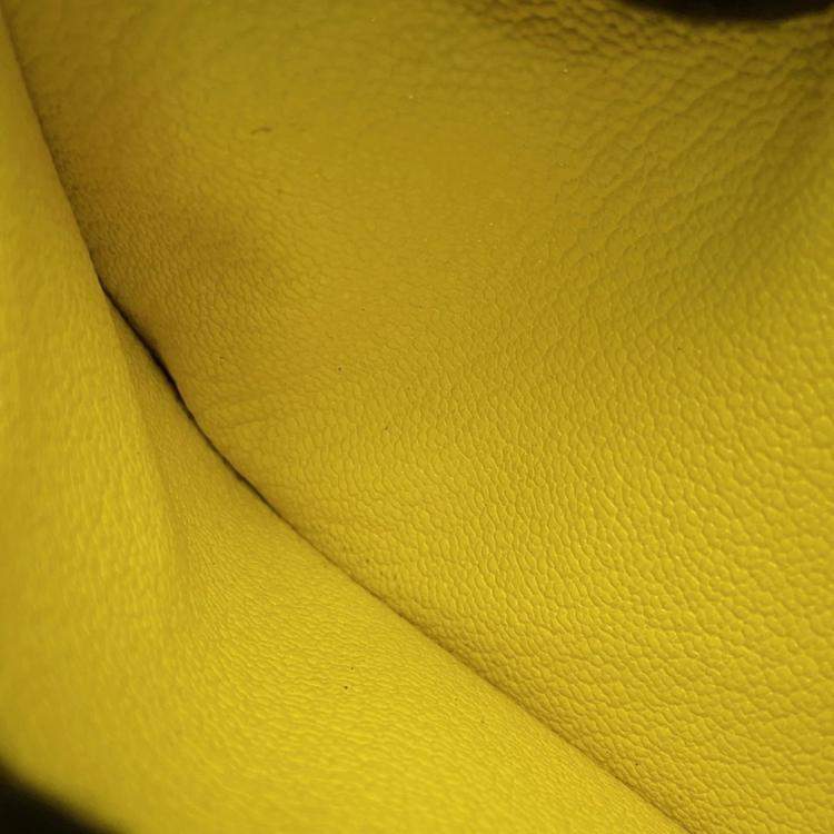 Pre Owned Hermes Kelly Wallet Long To-Go Shoulder Bag Lime Chevre Mysore