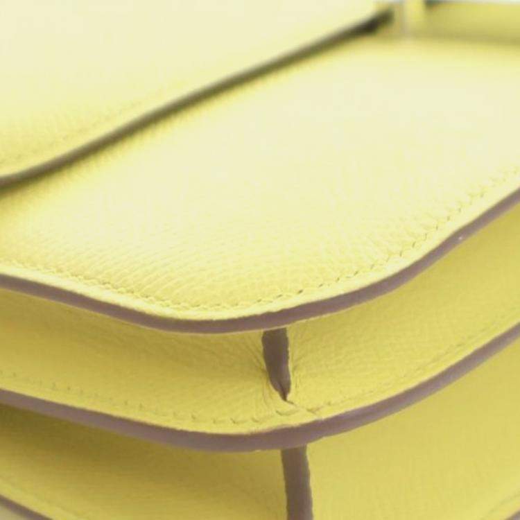 Pre Owned Hermes Yellow Epsom Constance Elan 25