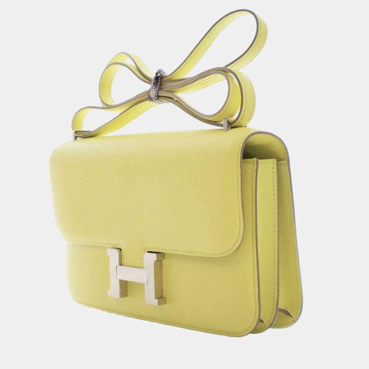 Pre Owned Hermes Yellow Epsom Constance Elan 25