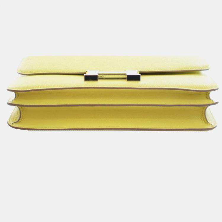 Pre Owned Hermes Yellow Epsom Constance Elan 25