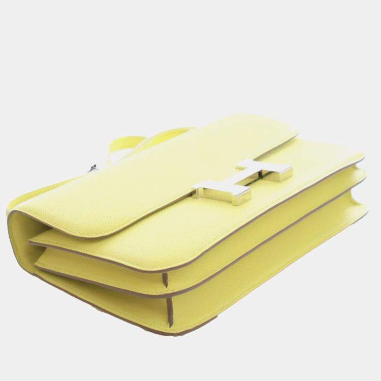 Pre Owned Hermes Yellow Epsom Constance Elan 25