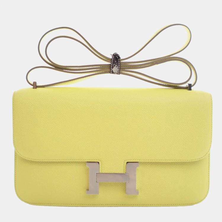 Pre Owned Hermes Yellow Epsom Constance Elan 25