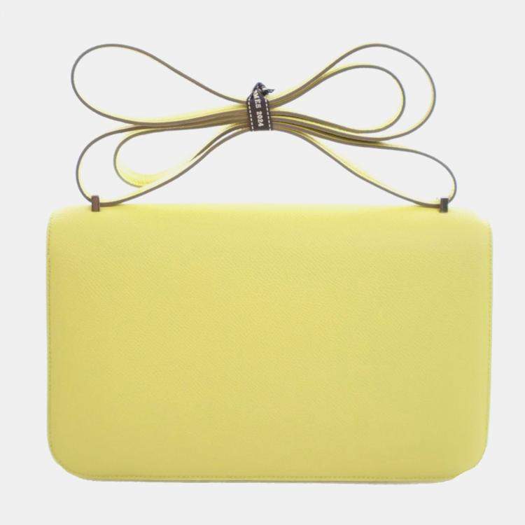 Pre Owned Hermes Yellow Epsom Constance Elan 25