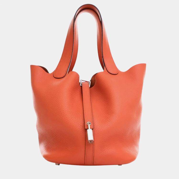 Pre Owned Hermes Capucine Clemence Picotin Lock 22