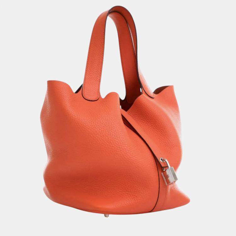 Pre Owned Hermes Capucine Clemence Picotin Lock 22