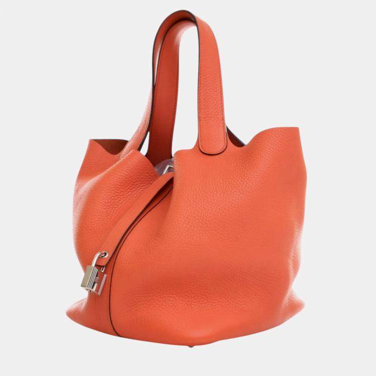 Pre Owned Hermes Capucine Clemence Picotin Lock 22
