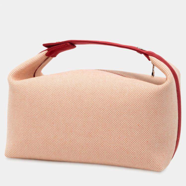 Pre Owned Hermes Orange Large Canvas Bride A Brac Cabriole Case