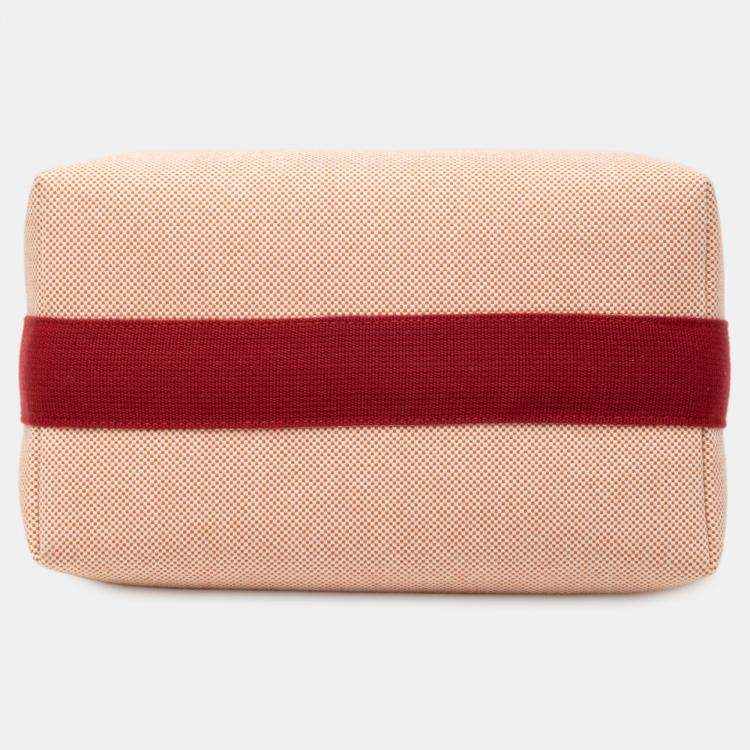 Pre Owned Hermes Orange Large Canvas Bride A Brac Cabriole Case