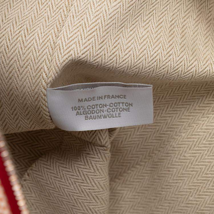 Pre Owned Hermes Orange Large Canvas Bride A Brac Cabriole Case