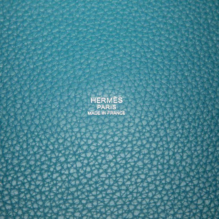 Pre Owned Hermes Blue Clemence Picotin Lock 22