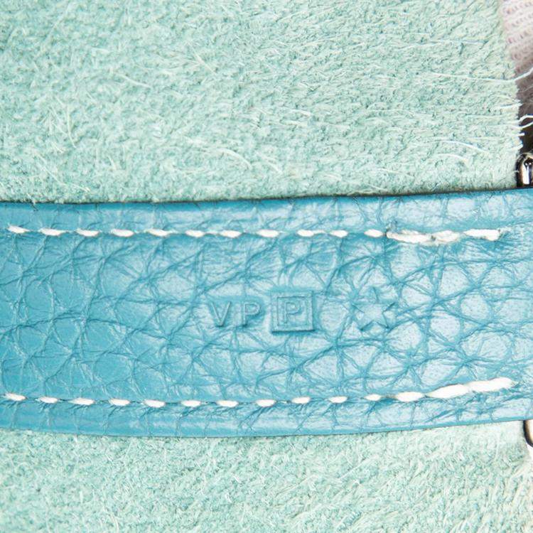 Pre Owned Hermes Blue Clemence Picotin Lock 22