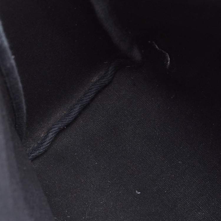 Pre Owned Hermes Herbag Black Toile Canvas and Vache Hunter Top Handle Bag