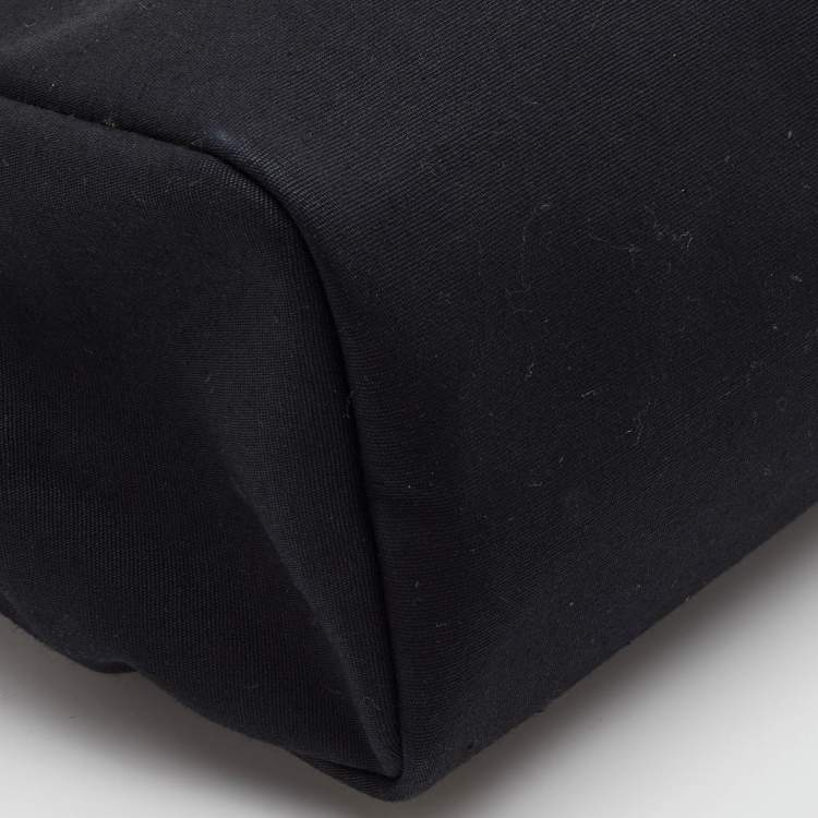 Pre Owned Hermes Herbag 39 Black Toile Canvas and Vache Hunter Top Handle Bag