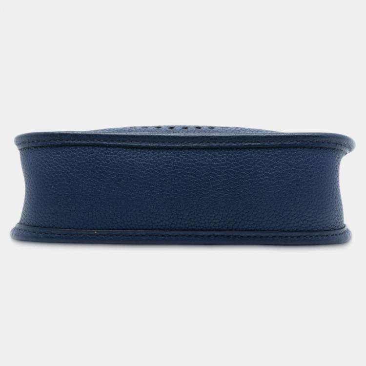 Pre Owned Hermes Blue Clemence Flipperball Strap Evelyne TPM