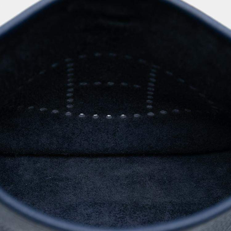 Pre Owned Hermes Blue Clemence Flipperball Strap Evelyne TPM