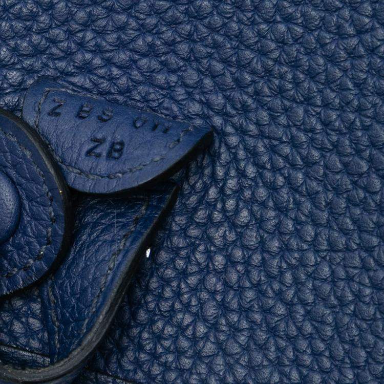 Pre Owned Hermes Blue Clemence Flipperball Strap Evelyne TPM