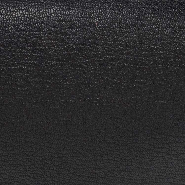 Pre Owned Hermès Geta Black Chevre Mysore Leather Shoulder Bag