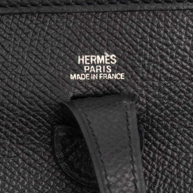 Pre Owned Hermes Black Epsom Evelyne 16