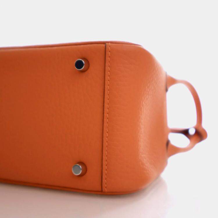 Pre Owned Hermes Orange Clemence Mini Lindy 20