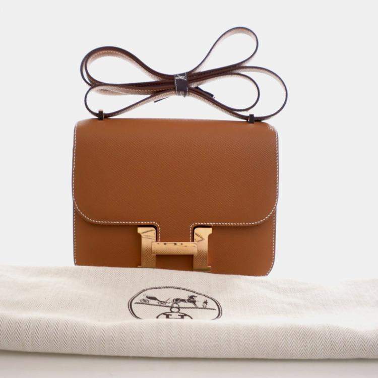 مملوكة مسبقًا Hermes Gold Epsom Constance 18