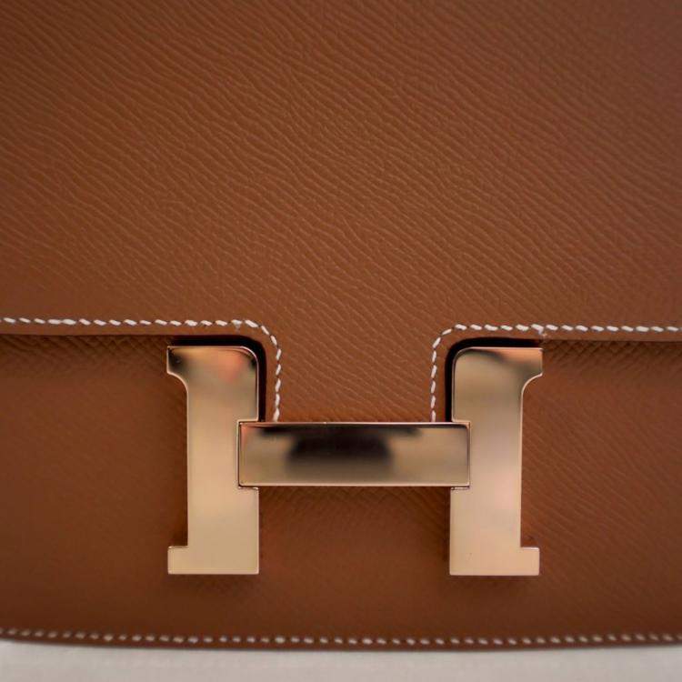 مملوكة مسبقًا Hermes Gold Epsom Constance 18
