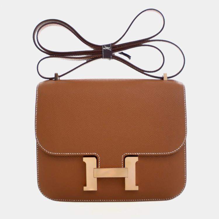 مملوكة مسبقًا Hermes Gold Epsom Constance 18