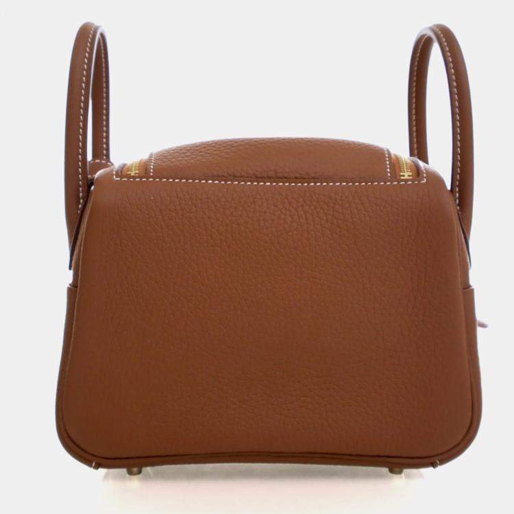 Pre Owned Hermes Gold Clemence Mini Lindy 20