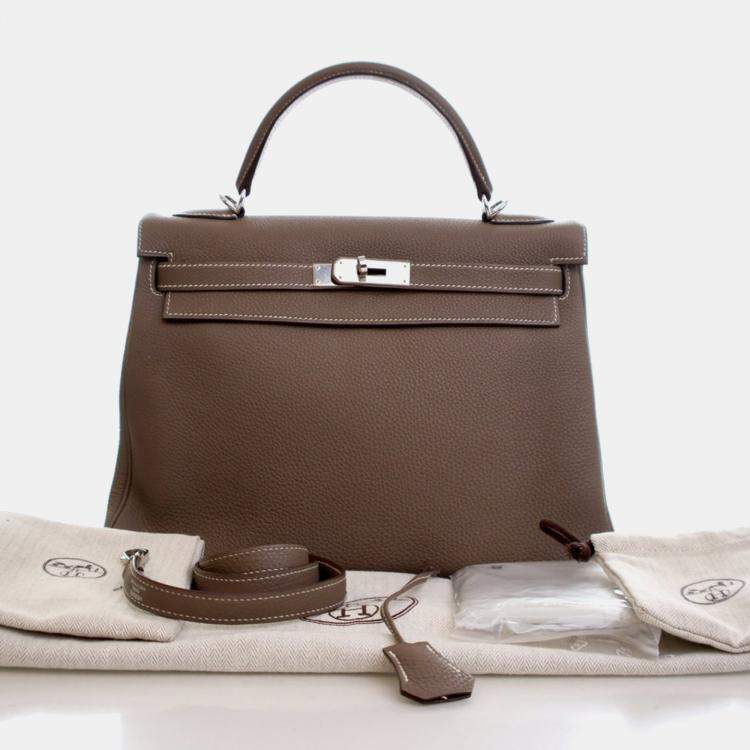 Pre Owned Hermes Etoupe Togo Kelly 32